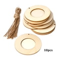 thumbnail image 1 of 10pcs Mini Round Wood Photo Frame Picture Holder with Rope DIY Wooden Crafts for Wall Decoration, 1 of 6