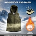 thumbnail image 5 of Busydd Womens Puffer Vest Comfortable Zip Up Hooded Puffy Vest Casual Solid Color Sleeveless Winter Vests with Pockets, 5 of 8