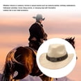 thumbnail image 6 of Western Cowboy Hat Adjustable Wide Brim Fedora for Women Men Halloween Party, 6 of 7