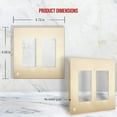 thumbnail image 2 of ENERLITES Elite Series Screwless Decorator Wall Plate Child Safe Outlet Cover, Gloss Finish, Size 2-Gang 4.68" H x 4.73" L, Unbreakable Polycarbonate Thermoplastic, SI8832-BGD, Brushed Gold, 2 of 5