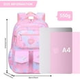 thumbnail image 6 of KIVDIT School Backpack Girls Bookbag, Heavy Duty Kids Backpack Spacious School bag with Multiple Pockets for Girls, Pink, 6 of 7
