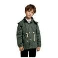 thumbnail image 4 of Sopiago Rain Jacket Toddler Boy Casual Outerwear Kids Lightweight Zip Hooded Jacket Baby Cute Dust Coat Green,4-5 Years, 4 of 7
