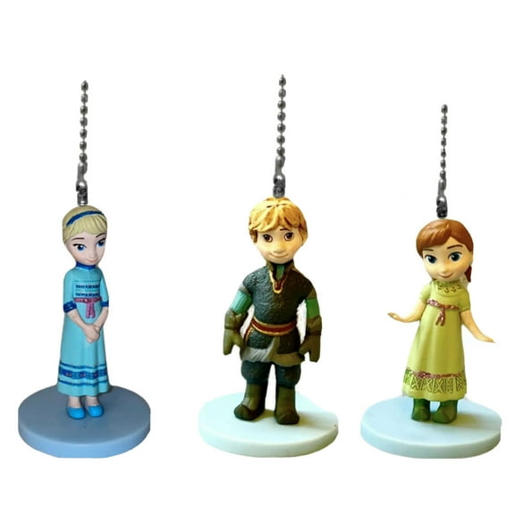 Animator Toddler Princess ANNA Elsa Kristoff Set PVC Fan Lamp Pull Frozen Figure