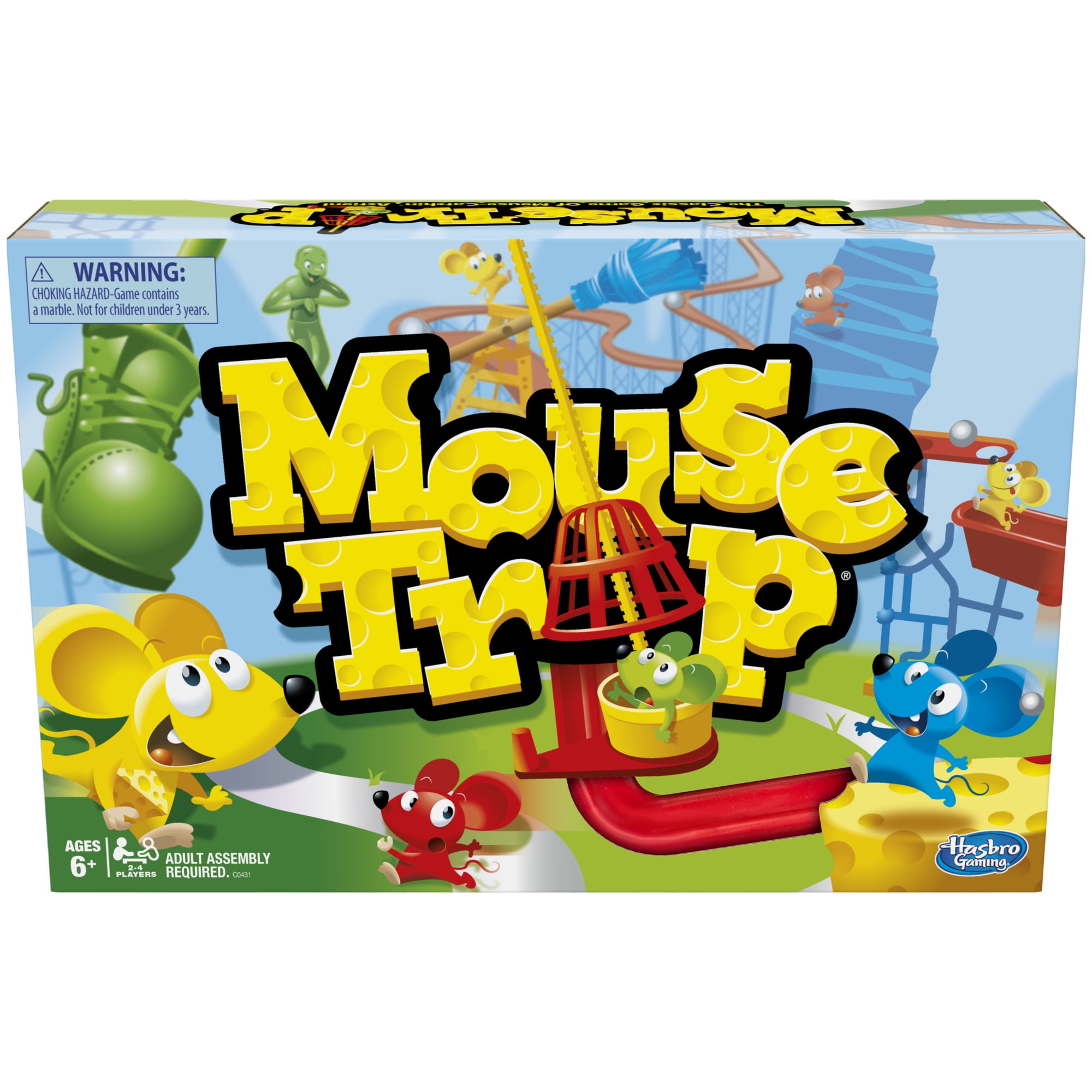 Mouse Trap Kids Board Game, Kids Game for 2-4 Players, Easier Set-Up
