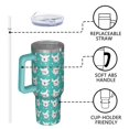 thumbnail image 4 of OBREWU Esign of Head Pug Dog Tumbler with Handle and Lid,Esign of Head Pug Dog 40oz Double Wall Vacuum Insulated Tumbler,Cups Gift for Women and Men, 4 of 7