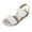 White, variant on Women Minimalist Wedge Sandals Fabric Slingback Vacation Sandals Summer Open Toe Platform Flat Sandals for Women Wedding