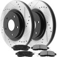 thumbnail image 3 of JADODE Brake Rotors Front & Rear Drilled & Slotted Disc Brake Rotors + Ceramic Pads + Cleaner & Fluid Replacement for 2013 Nissan Altima (Sedan Models ONLY), 2014-2017 Nissan Altima (All Models), 3 of 6