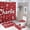 style-333, variant on 4 Piece Decor Shower Curtains Sets with Non-Slip Rugs Toilet Lid Cover And Bath Mat Personalised Family Wreath Waterproof Shower Curtain Personalized Gifts for Bathtub Decor
