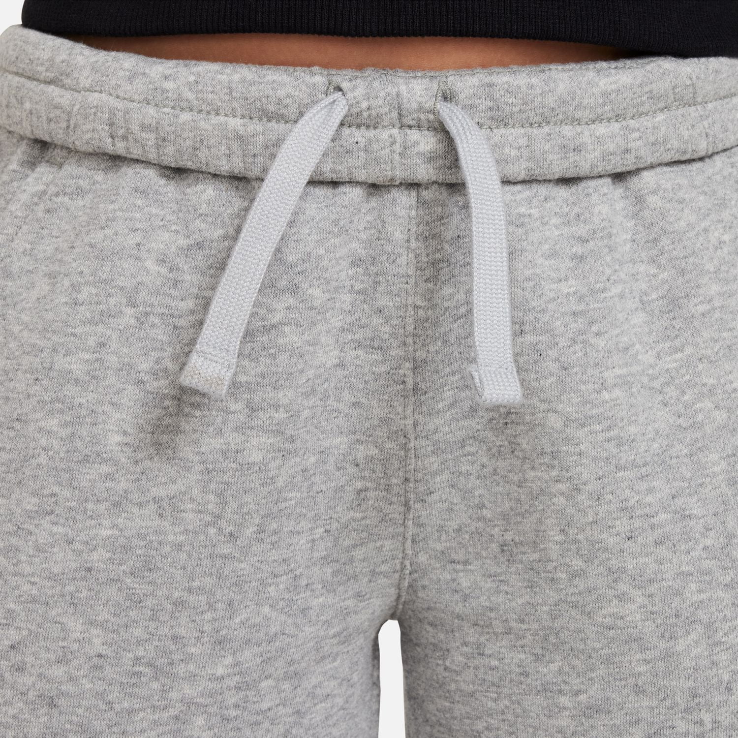Nike Sportswear Club Fleece Big Kids' Open-Hem Pants Color: Dark Grey Heather/Base Grey/White Size: S