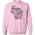 thumbnail image 2 of Inktastic Wisconsin State Word Salad Adult Sweatshirt, 2 of 4