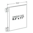 thumbnail image 4 of Two-Sided Acrylic Sign Holder With Suction Cup Grippers 8.5"W X 11"H, 10-Pack, 4 of 4