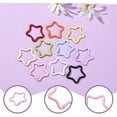 thumbnail image 3 of 1 caja de 20 llaveros con forma de estrella de 10 colores, ganchos a presión de 4 cm, de aleación de metal, con resorte, anillo en O, hebilla de gatillo, accesorios para llavero., 3 of 7