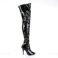 thumbnail image 5 of Pleaser Seduce-3000 Black Patent Fashion Stiletto Zip Over The Knee Boots 7, 5 of 5