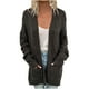 thumbnail image 1 of Chaquetas Para Mujer Prendas de Abrigo Moda Otoño Invierno Color Sólido Bolsillo Manga Larga Rebeca Suéter Chaqueta Tops Odeerbi  ODB133144, 1 of 7