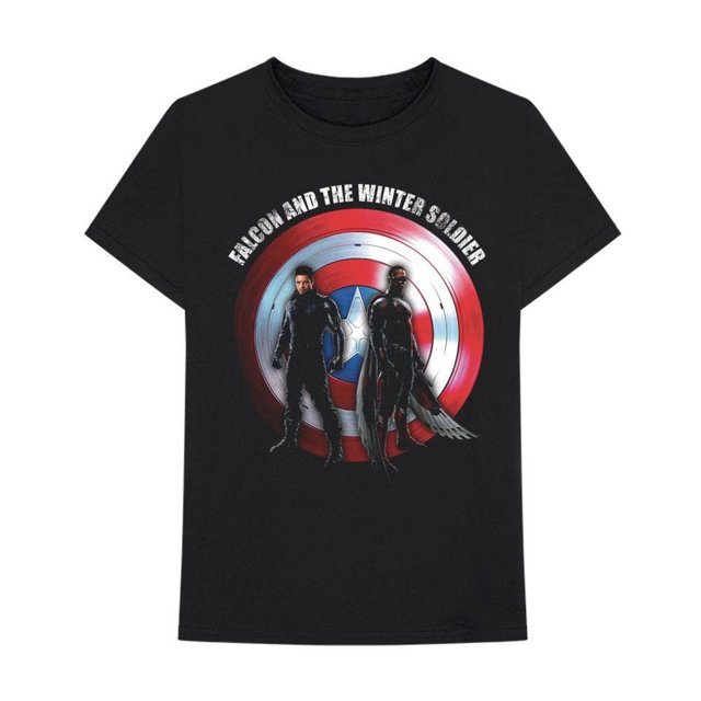 The Falcon and The Winter Soldier Adult Shield Cotton Logo T-Shirt