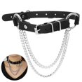 thumbnail image 2 of Collier Ras du Cou Punk Mode Rétro Collier Ras du Cou Gothique avec Chaîne, 2 of 10