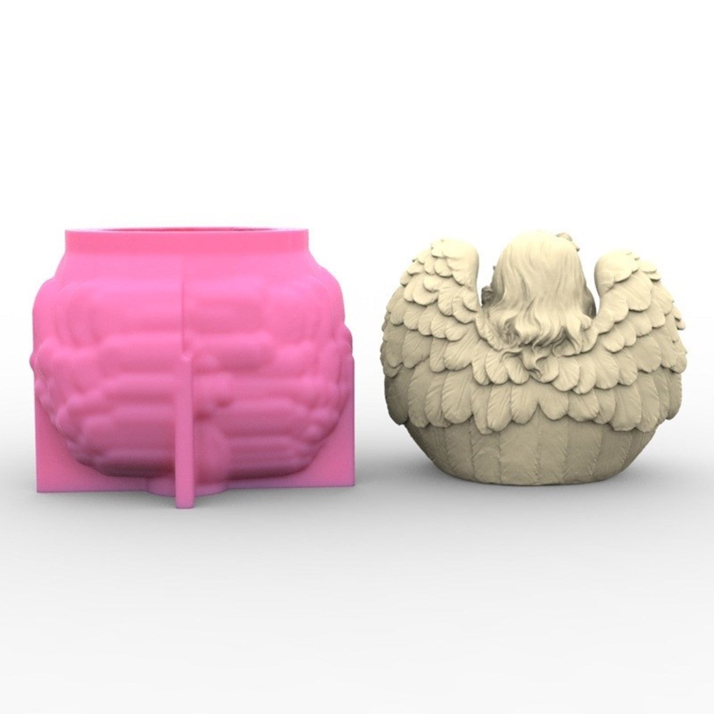 Versatile Silicone DIY Moulds Candle Holder Mold Angel Girl Shape Candlestick Molds Silicone Mould for DIY Candle Holder