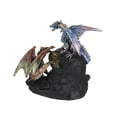 thumbnail image 3 of Blue and Burgundy Battle Dragons Gothic Color Changing LED Geode Statue, 3 of 5