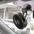 thumbnail image 4 of F402 USB Car Fan Parabrisas Ventilador de escritorio con ventosa para la oficina en el hogar del vehículo Tmvgtek Accesorios para autos y motos, 4 of 9