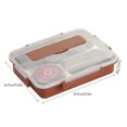 thumbnail image 4 of Toystoory Fiambrera Caja de alimentos a prueba de fugas de acero inoxidable Contenedor de almacenamiento de comidas con aislamiento térmico, Verde, L Suministros térmicos marrón L Toystoory HA006687-08, 4 of 6