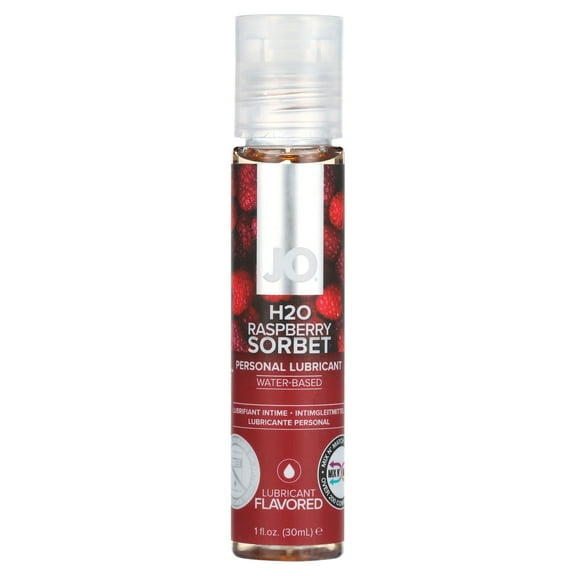 JO H2O Water Based Flavored Lubricant 1 oz - Raspberry Sorbet