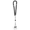 thumbnail image 3 of Muslim 33 Prayer Beads Pilgrimage Natural Agate Beads Rosary Prayer Hand Chain (Black), 3 of 3