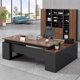 thumbnail image 5 of Executive Modern Office Desks Reception Black Unique Boss Computer Desks Minimalist Designer Mesa Escritorio Desk Furnitures My Lux Decor Round, 5 of 33
