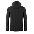 thumbnail image 4 of amkenre Rain Jacket Men Solid Full Zip Coats Pocket Long Sleeve Hooded Blouses Windproof Waterproof Thermal Outerwear Mens Golf Hiking Sportswear Winter Plus Size M-4XL, 4 of 5