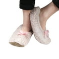 thumbnail image 4 of BambooMN Women's Super Soft Sequin Slippers with Non-Slip Bottoms - Pink - Large - 3 Pairs, 4 of 4