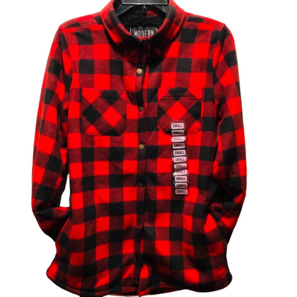 modern canvas flannel jacket