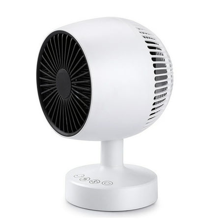 

Desk Small Cooling and Heating Fan 3 Speeds and 120 Degree Pivoting Head for Office Home Kitchen Camping White US Plug