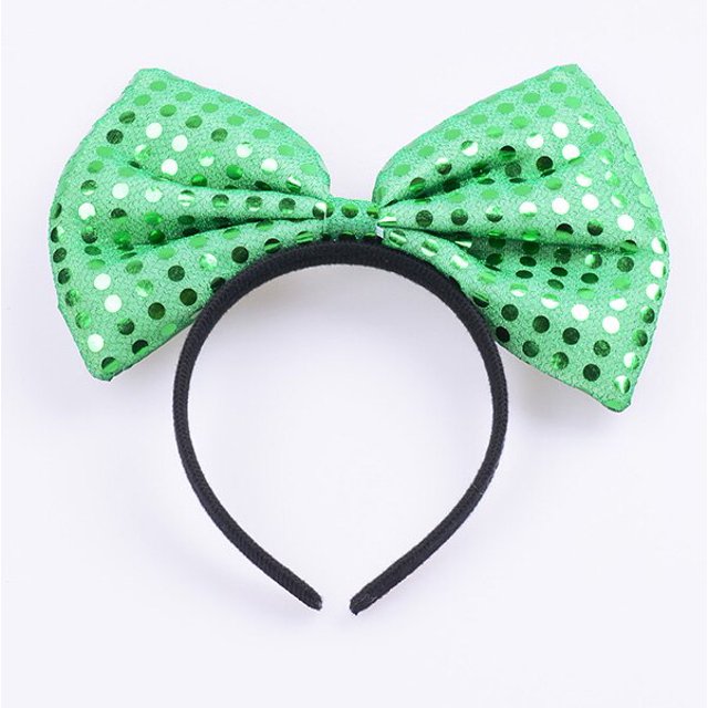 Diadema con orejas de ratón para mujer, diadema de Festival, lazos para el pelo de lentejuelas para niña, accesorios para el cabello de Navidad zhangyuxiang LED