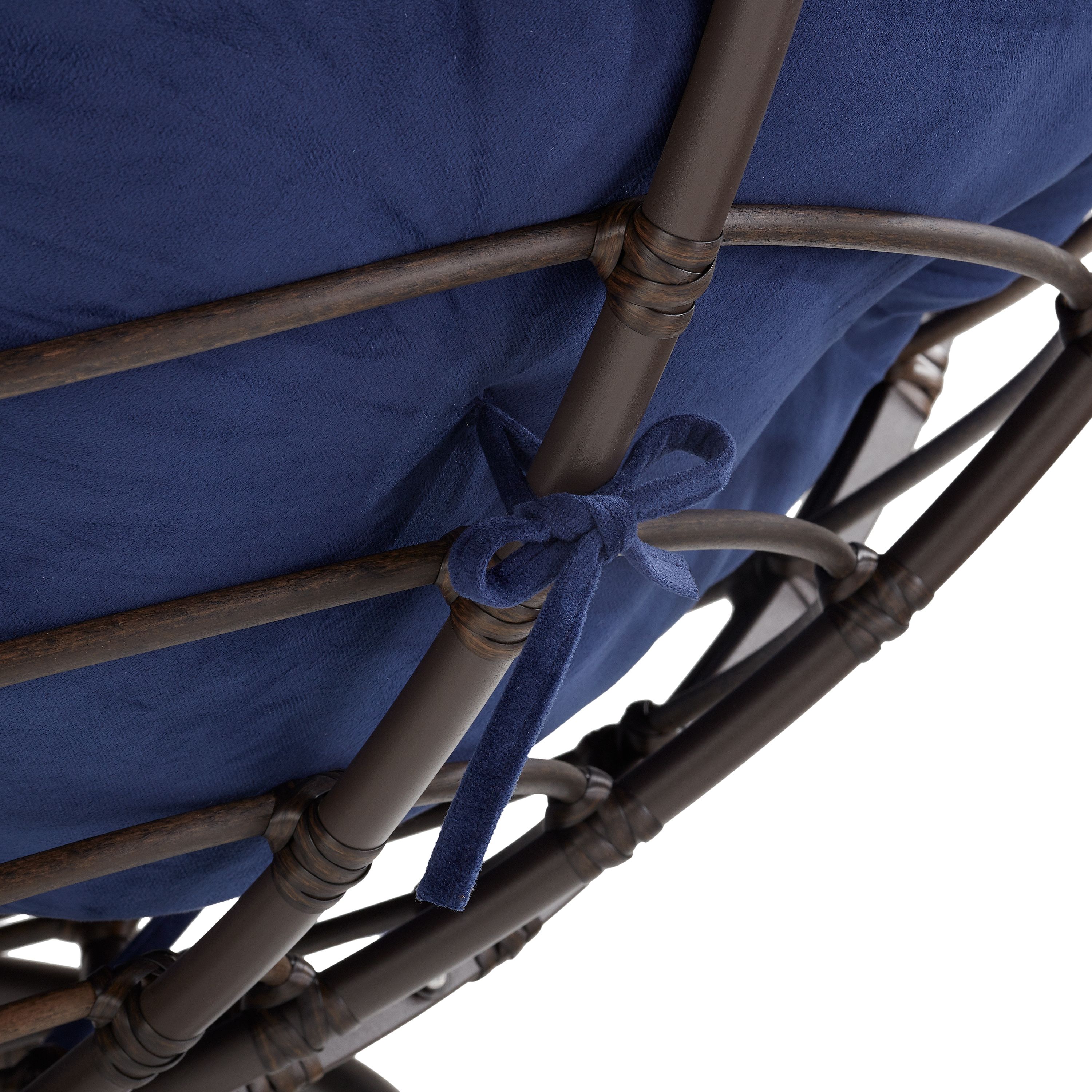 Better Homes & Gardens Double Papasan Chair, Navy Blue - image 5 of 5