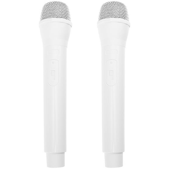 2 Pcs Accessoires de Microphone Artificiel Faux Microphone à Main Accessoire de Jeu de Microphone