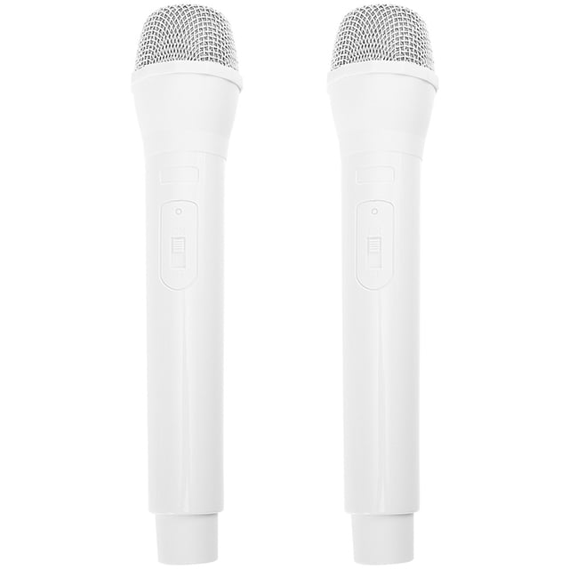 2 Pcs Accessoires de Microphone Artificiel Faux Microphone à Main Accessoire de Jeu de Microphone
