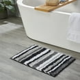 thumbnail image 4 of Better Trends 3 Piece Bathroom Rug Set 100% Polyester Soft Water Absorbent Non Slip Bath Mat Machine Washable Rug Griffie Collection - Gray, 4 of 8