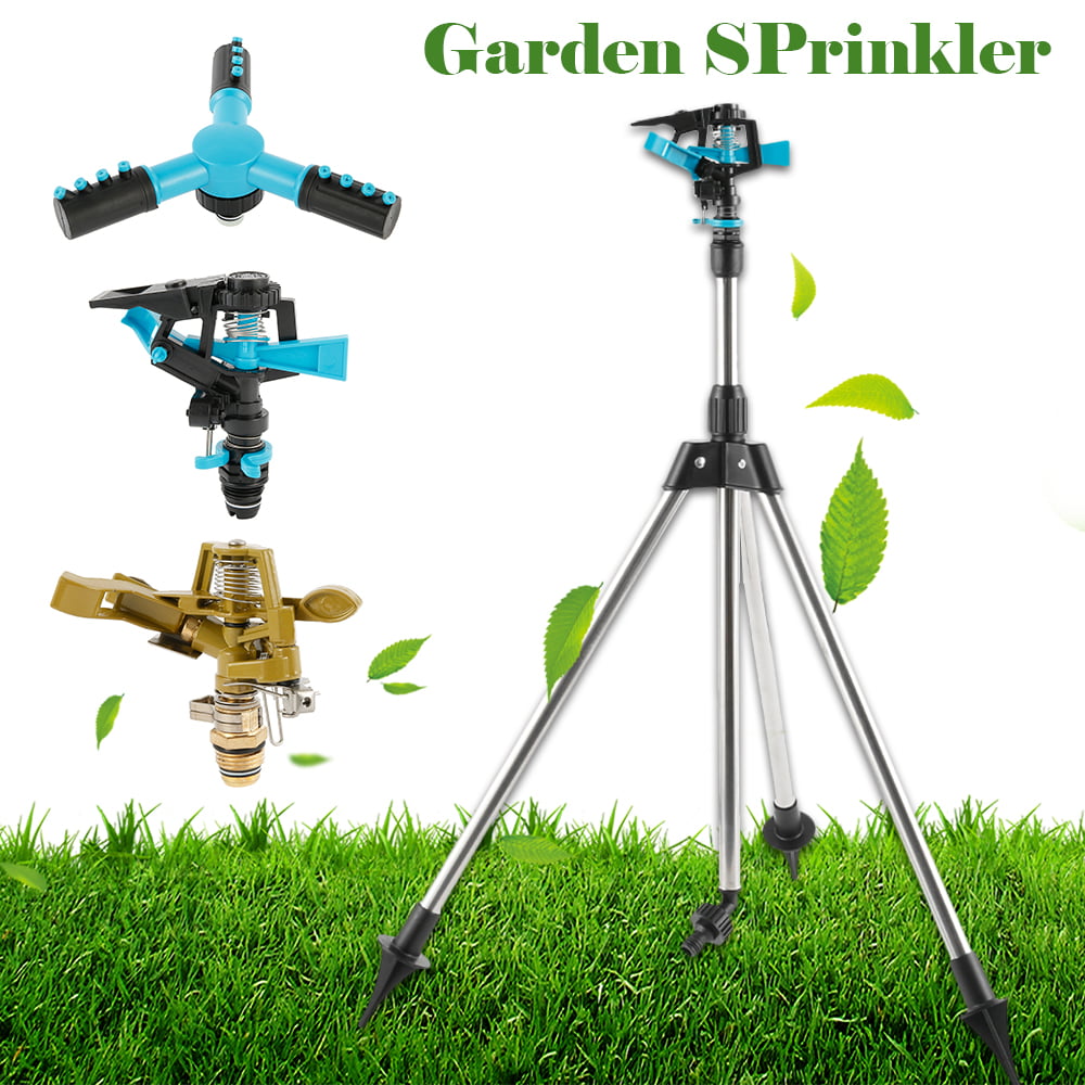 Tripod Impulse Sprinkler Pulsating Telescopic Watering Lawn Yard and Garden 