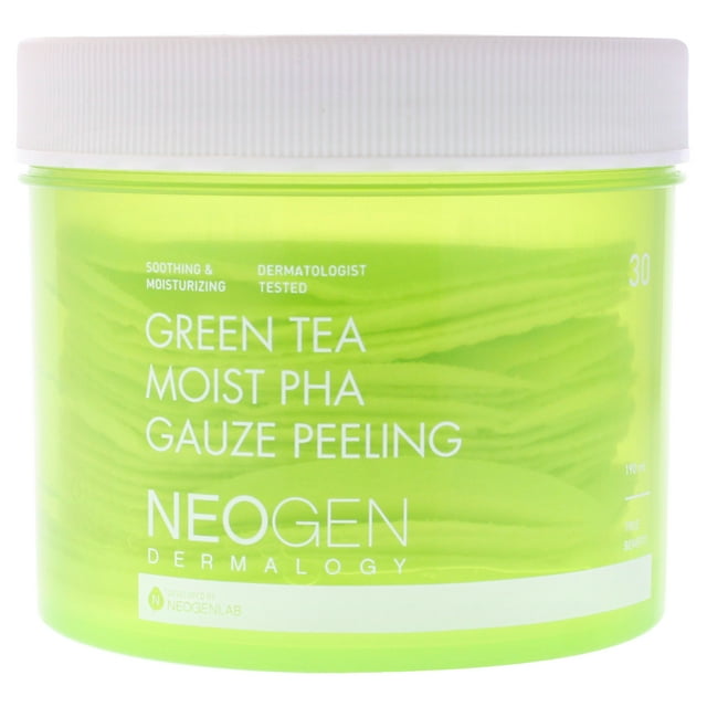 Gasa exfoliante Dermalogy Moist PHA - Té verde de Neogen para unisex - 30 compresas