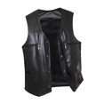 thumbnail image 3 of Abbracc Men's Winter Vest Mens PU Leather Vest for Hiking Hunting Spring Fall Winter 2XL, 3 of 9