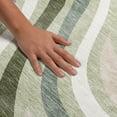 thumbnail image 3 of Addison Rugs Mayfield Premium Machine Washable Transitional Stripes Sage Rectangle Rug, 9' x 12', 3 of 8