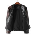 thumbnail image 4 of Chaqueta de motociclista Core Tea Horsehide de cuero genuino para hombre, clásica, con cuello alto, estilo retro, 4 of 4