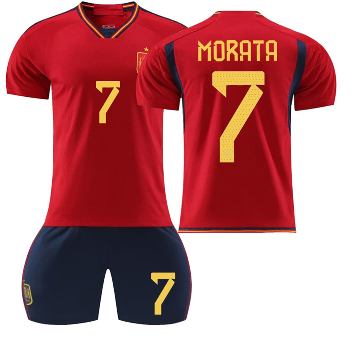 Mens/Kids 2022 Soccer Game Spain Soccer Fans Jerseys Soccer Team Shirts