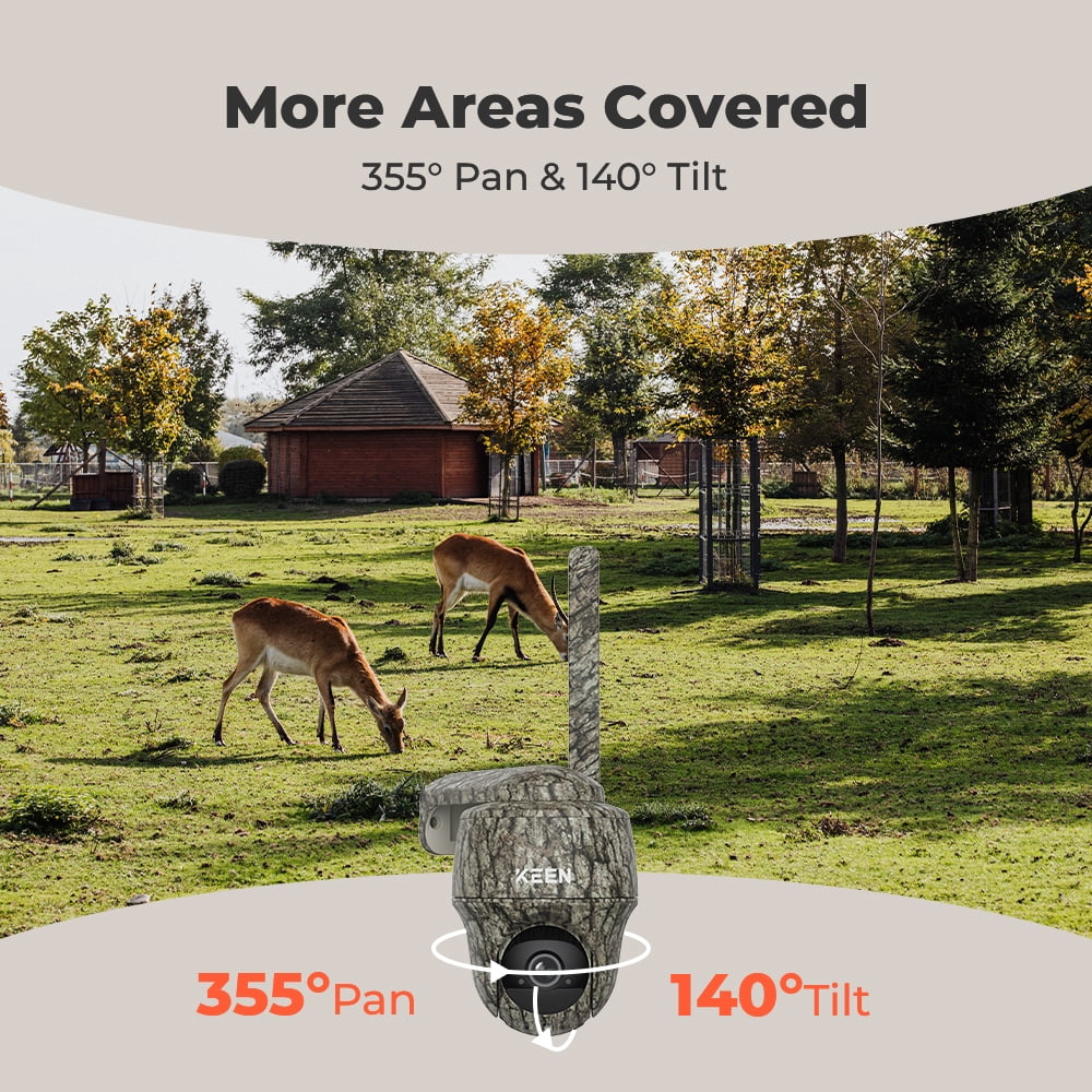 Reolink 4G 2K ProHD , Cellular Trail Camera Wireless Outdoor, 3G/4G LTE, Solar Powered Game Camera with 360° Pan Tilt, 2K Night Vision, Smart Motion Activated, No WiFi, Ranger Series with Solar Panel