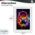 thumbnail image 4 of Stupell Industries Modern Musical Color Pop Splash White Framed Print Under Glass, 17 x 23, by Creative Studio, 4 of 8