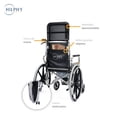 thumbnail image 3 of Silla de Ruedas Reposet HILPHY MEDICAL con Elevapiernas de Lujo, 3 of 8