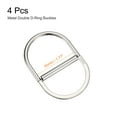 thumbnail image 2 of Doble D-Anillo Hebillas, 4uds 45mm(1,77) Metal Ajustable Multiuso D Anillos para Ropa Cintura Vestido Correas Bolsos Bufanda, Plateado Tono, 2 of 5