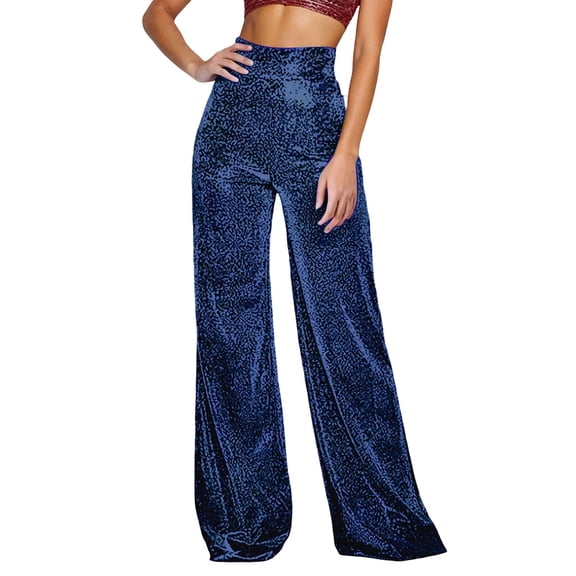 WERYOUNG Women's Casual Pants Solid Color Elastic Waist Elegant Satin Trousers Everyday Wear Wide Leg Pant Outdoor Sport Soft Versatile Slacks