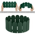 thumbnail image 6 of Garden Border Edging: Wooden Fence Design - 8pcs Green Yard Landscaping Fence Liner Lawn Edge Barrier - 10ft Kit of Decorative Lawn Landscape Panels Elements -Landscaping Edging-GMT-10374-B08, 6 of 18