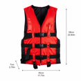 thumbnail image 2 of Adult Life Jacket, Red Heavy Duty Nylon Life Vest for Adults, Personal Flotation Device for Boating, Jet Ski, Wakeboarding, Paddleboarding, Rafting and Open Water Activities, 2 of 5