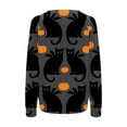 thumbnail image 4 of Suéter de manga larga suelto fino de moda con estampado de Halloween de cuello redondo de primavera y otoño para mujer Pompotops  FGAJ6100, 4 of 4